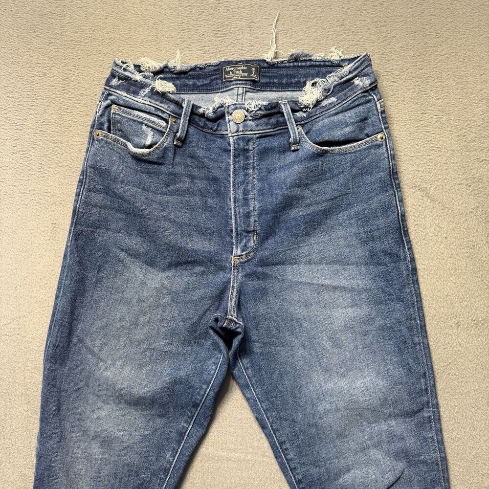 Abercrombie & Fitch Womens 6/28 Simone High Rise Ankle Distressed Blue Jeans - Picture 3 of 10